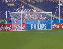 Fußballtor In Bodenhülsen, Eckverschweißt Und Freie Netzaufhängung, Mit SimplyFix