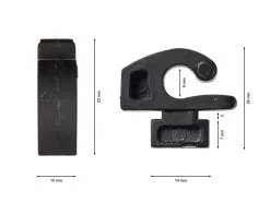 Kunststoffnetzhalter, Schwarz 10 Stück -Freizeitspiele Verkaufsgeschäft F5486 masse ecommerce