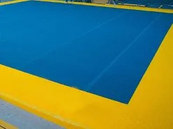 Umrandungsteppich Mit Schürze Gelb