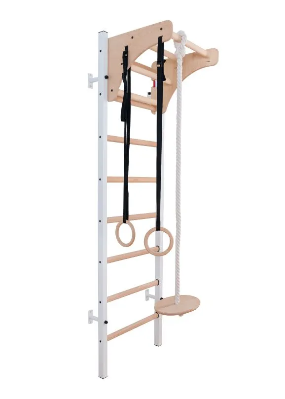 BenchK® Sprossenwand 211 Mit Klimmzugbügel, Seil & Ringen 4 BenchK® Sprossenwand 211 Mit Klimmzugbügel, Seil & Ringen – Bild 2