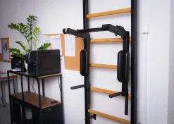 BenchK® Sprossenwand 523B Mit Klimmzugstange, Dip-Bügel & Trainingsbank -Freizeitspiele Verkaufsgeschäft K2388 A04 ecommerce